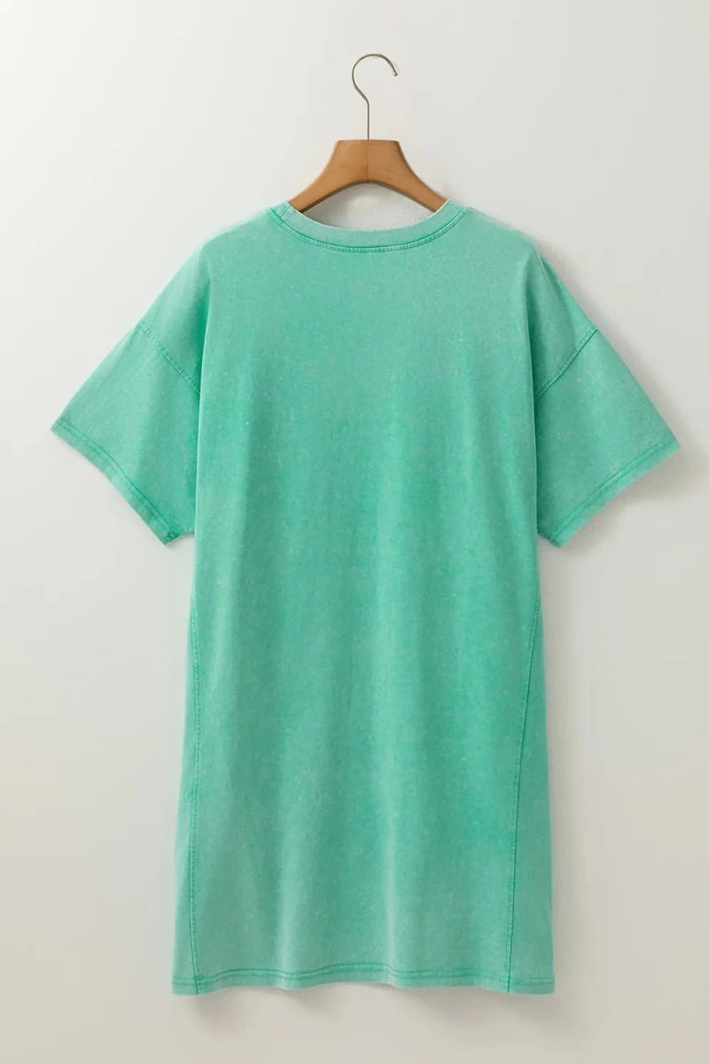 Poised Embroidered Tee Dress - Brick + Boho