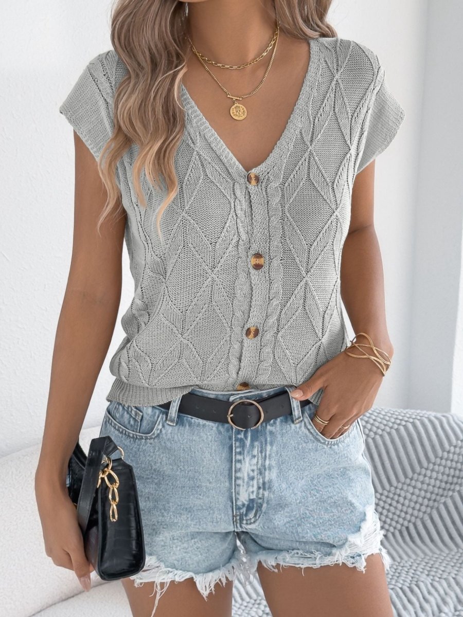 Prairie Nights Cable Cardigan - Brick + Boho