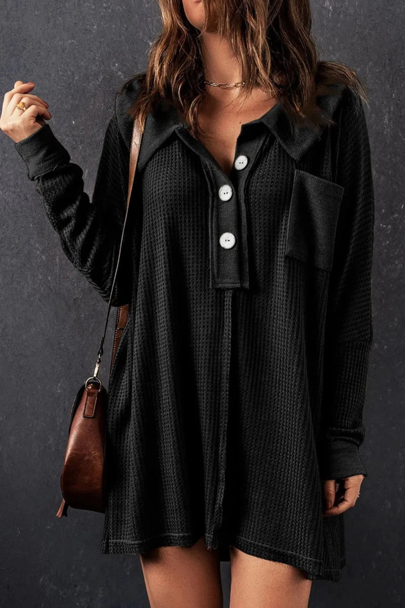 Primal Button Knit Mini - Brick + Boho