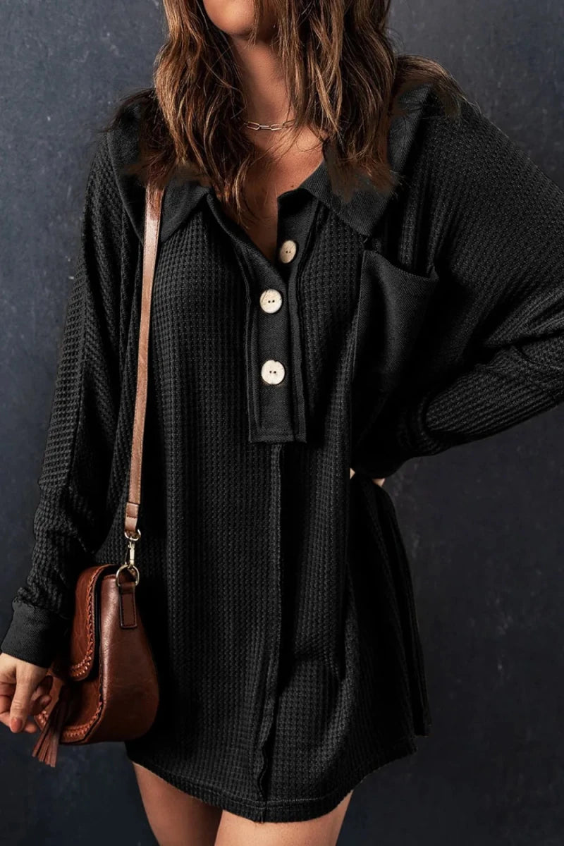 Primal Button Knit Mini - Brick + Boho