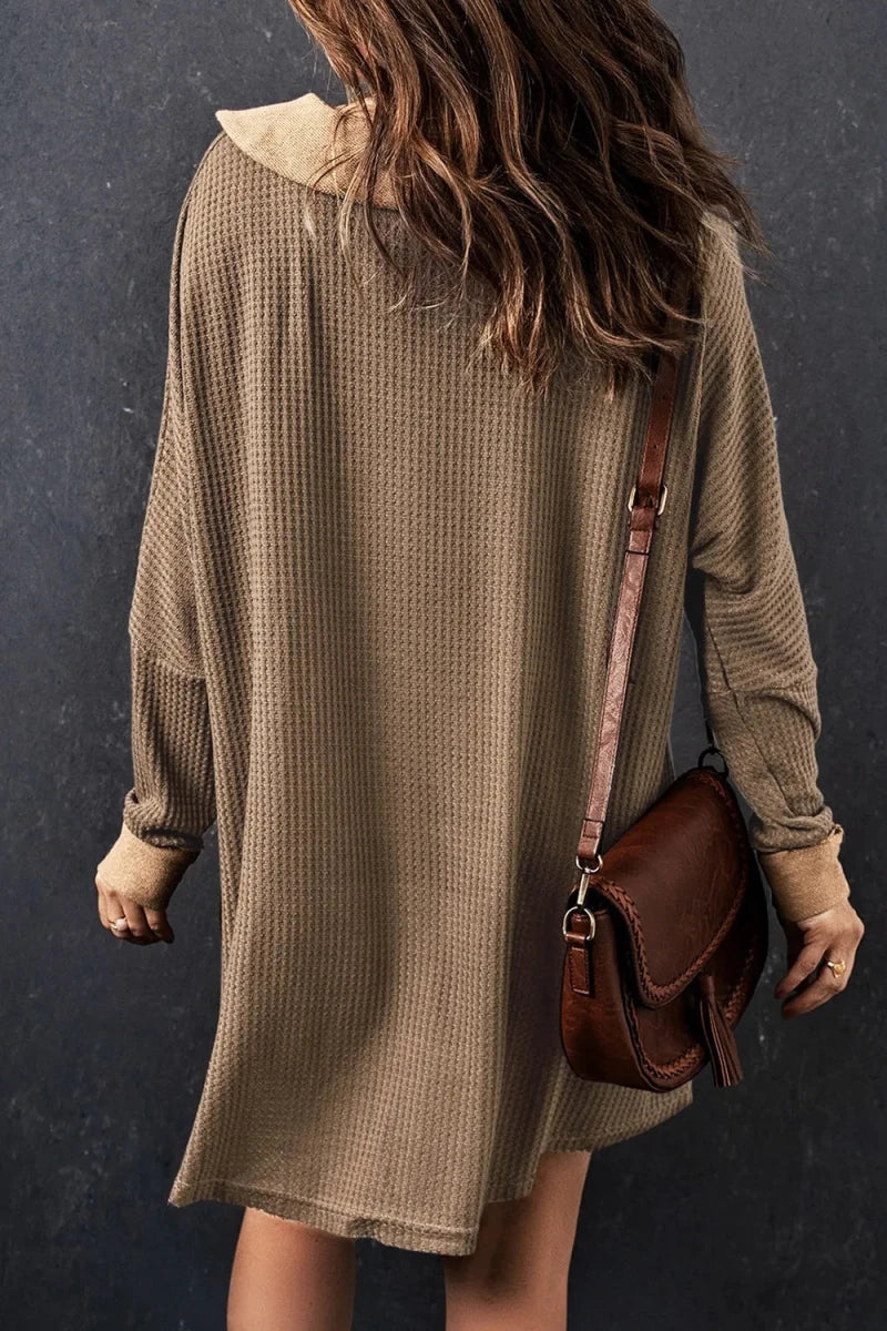 Primal Button Knit Mini - Brick + Boho