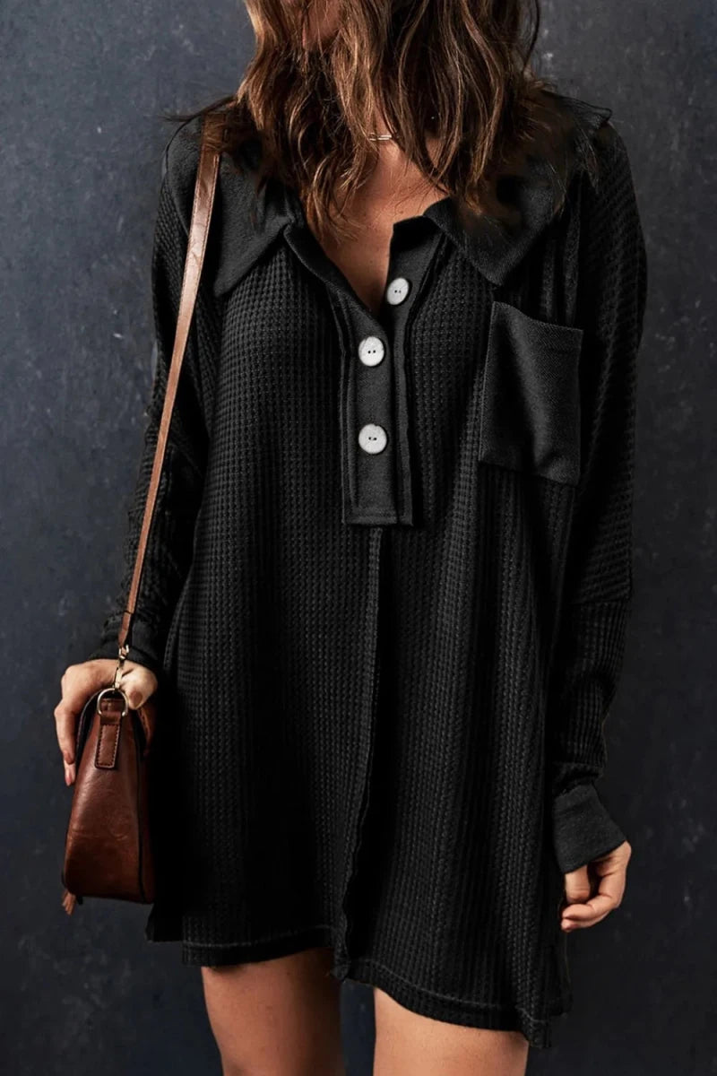 Primal Button Knit Mini - Brick + Boho