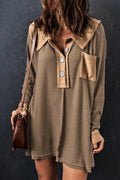 Primal Button Knit Mini - Brick + Boho