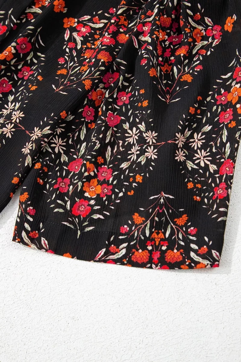 Profile Button Blouse - Brick + Boho