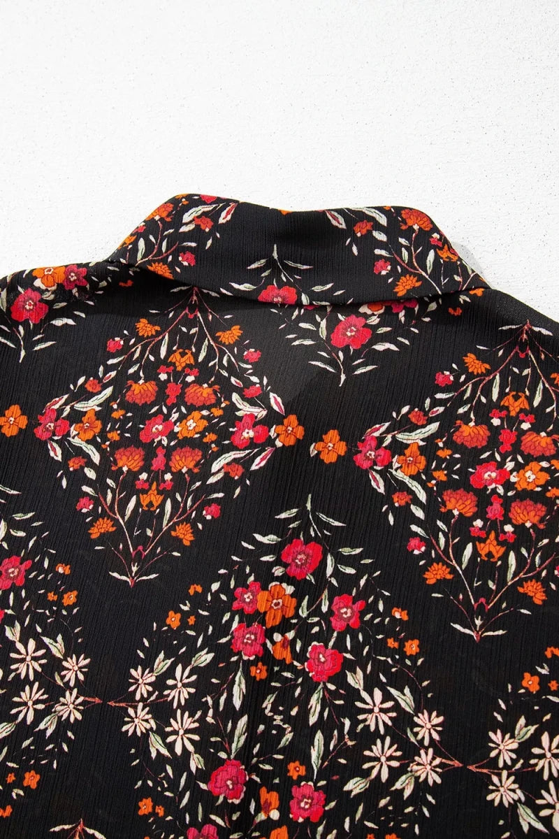 Profile Button Blouse - Brick + Boho