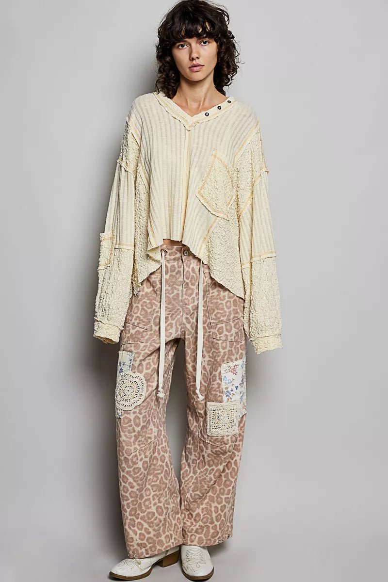 Rebel Rebel Stitched Blouse - Brick + Boho