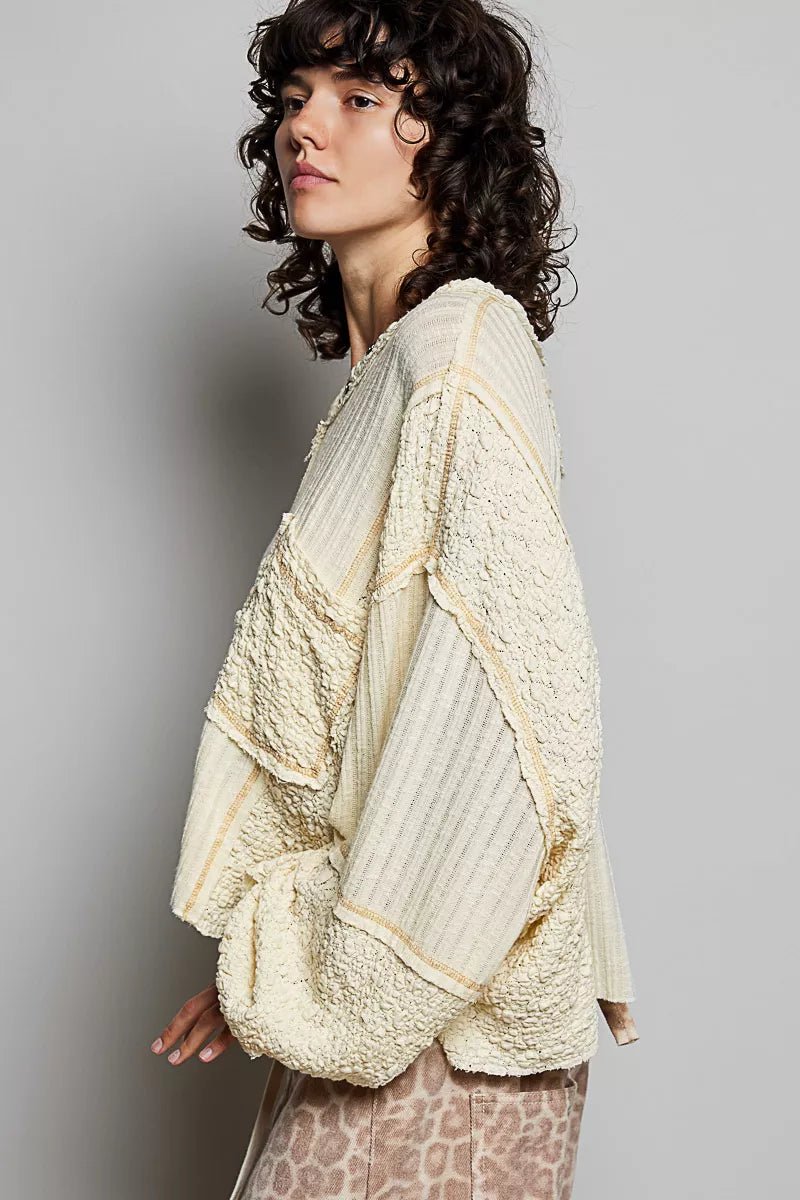 Rebel Rebel Stitched Blouse - Brick + Boho
