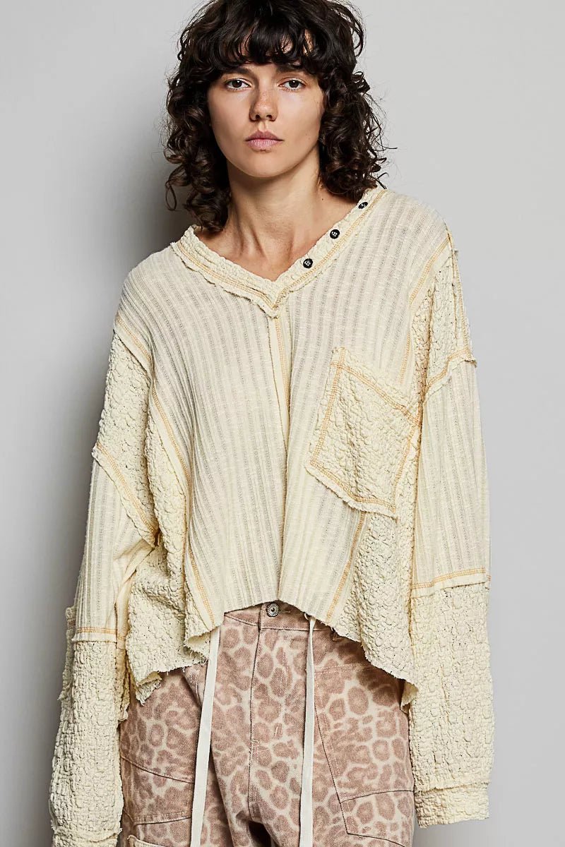 Rebel Rebel Stitched Blouse - Brick + Boho
