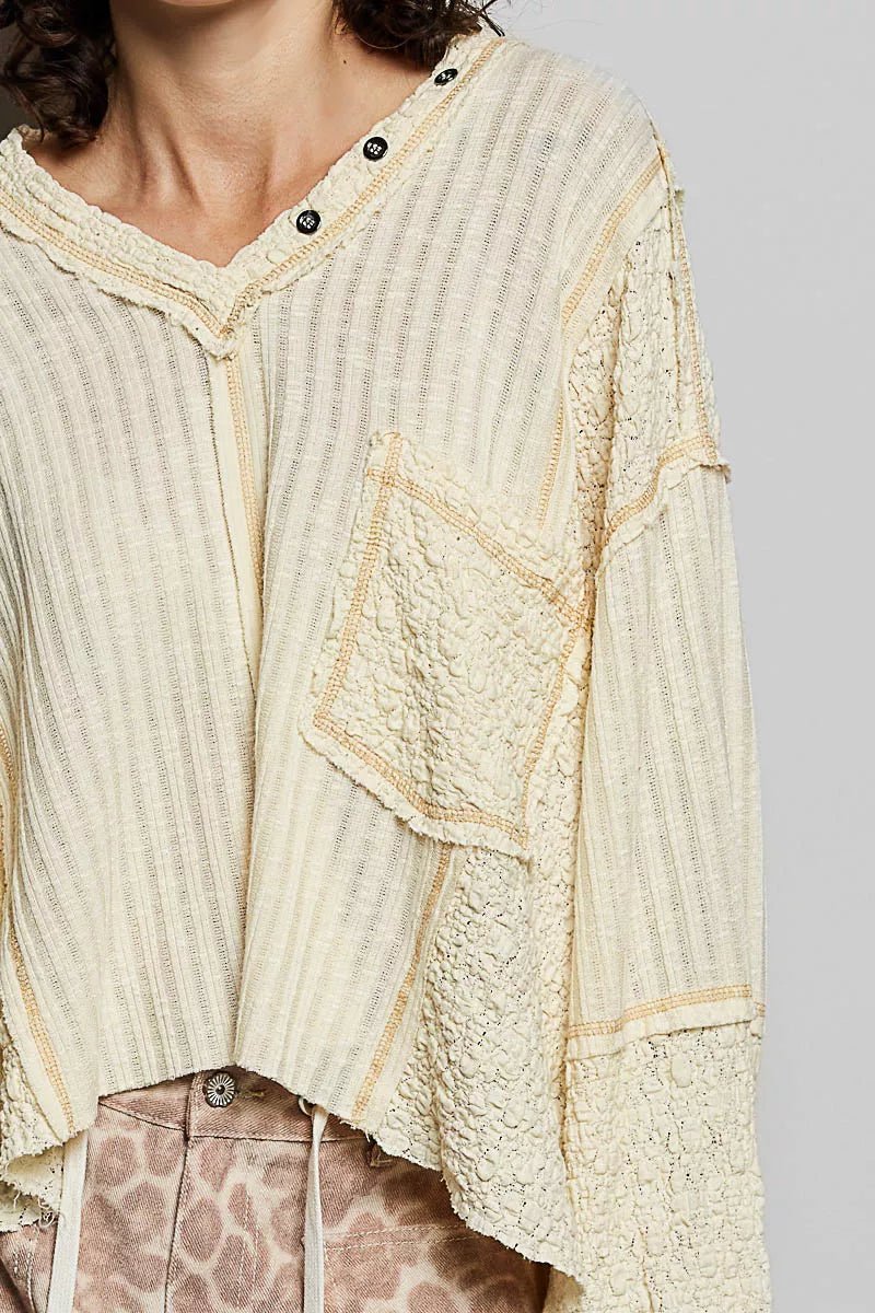 Rebel Rebel Stitched Blouse - Brick + Boho
