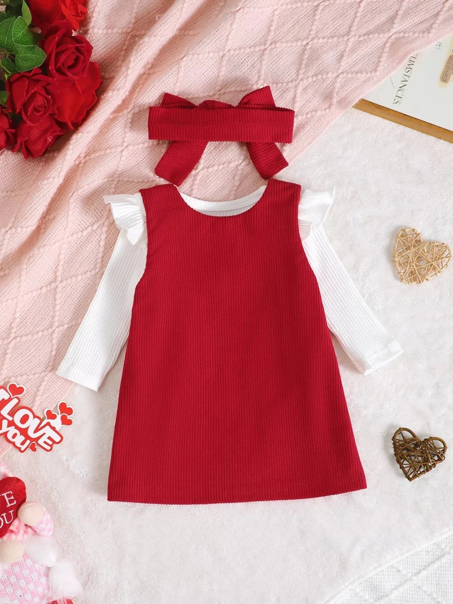 Refined Ruffle Dress Set - Brick + Boho