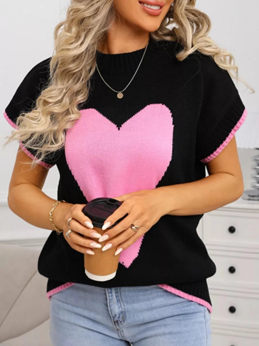 Retro Beat Sacred Heart Knit - Brick + Boho