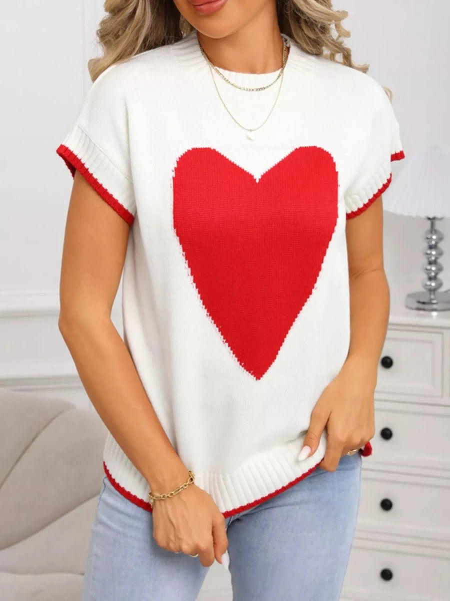 Retro Beat Sacred Heart Knit - Brick + Boho