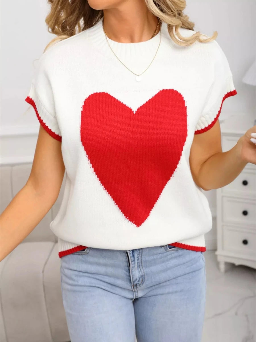 Retro Beat Sacred Heart Knit - Brick + Boho