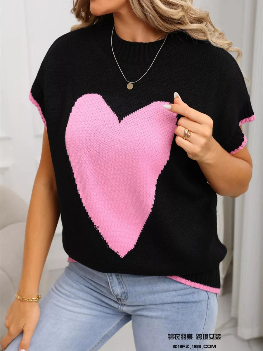 Retro Beat Sacred Heart Knit - Brick + Boho