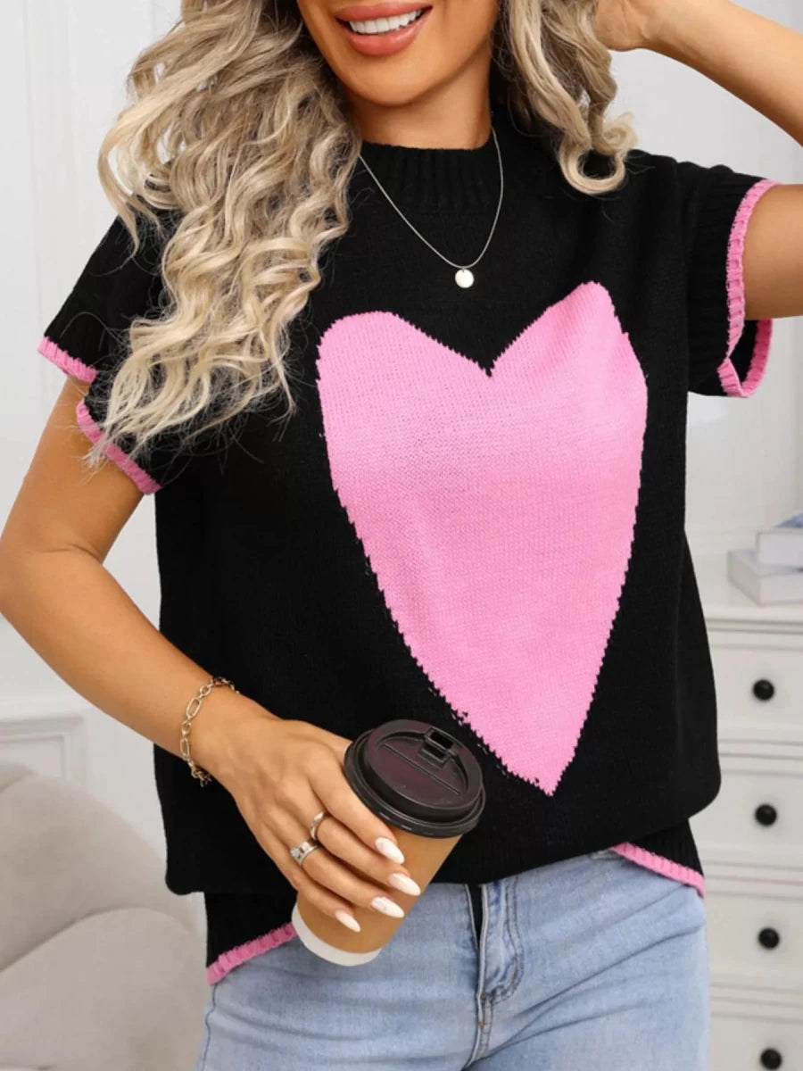 Retro Beat Sacred Heart Knit - Brick + Boho