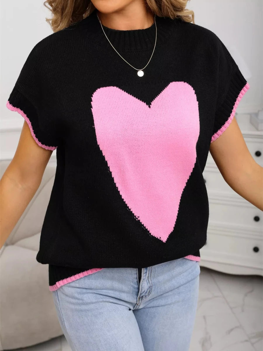 Retro Beat Sacred Heart Knit - Brick + Boho