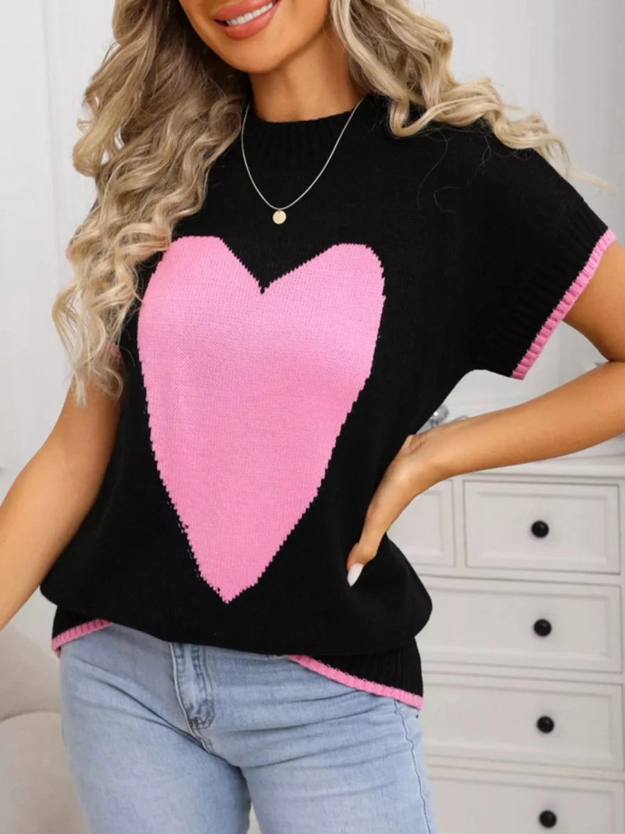 Retro Beat Sacred Heart Knit - Brick + Boho