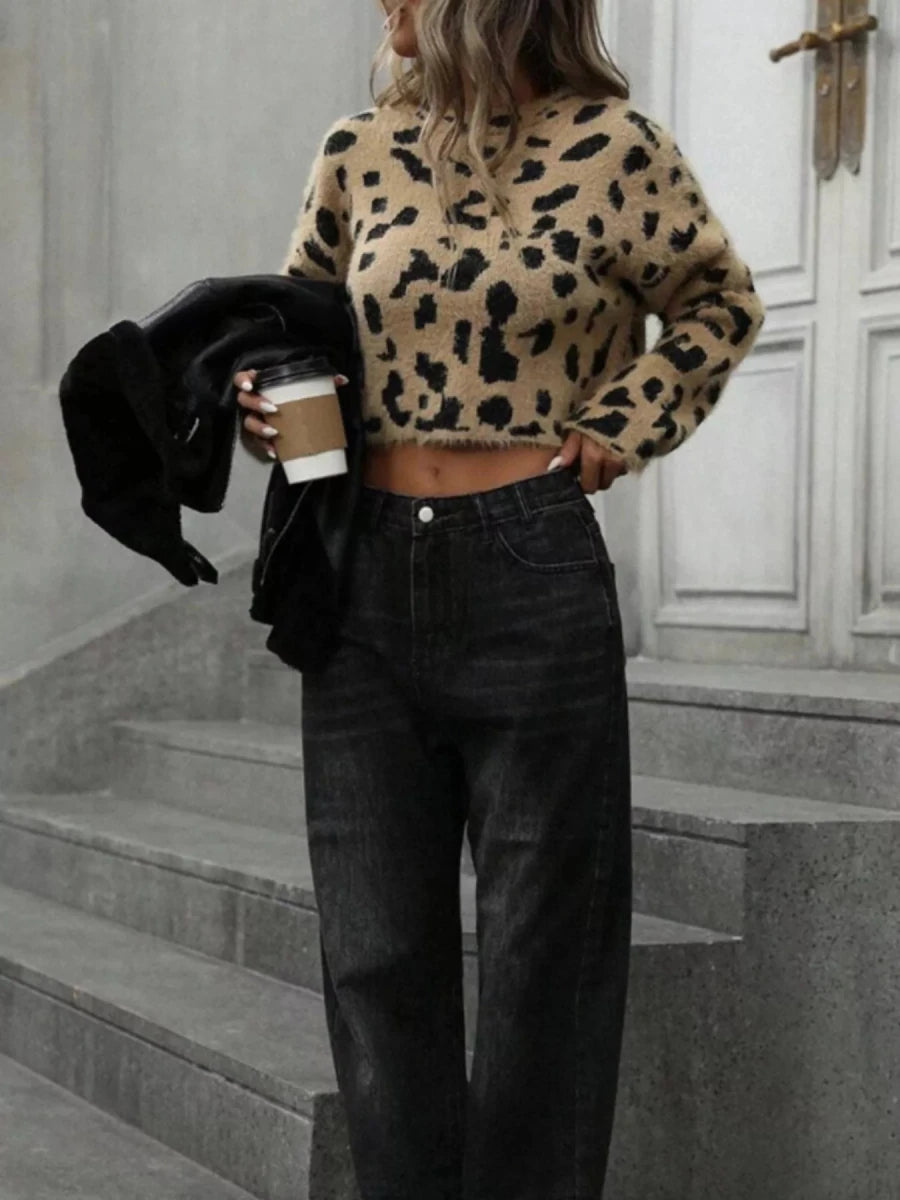 Rhiannon Leopard Knit - Brick + Boho