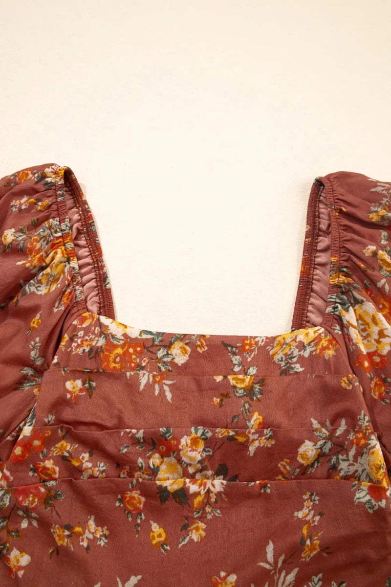 Ridge Tiered Dress - Brick + Boho