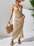 Riviera Tassel Openwork Cover Up - Brick + Boho