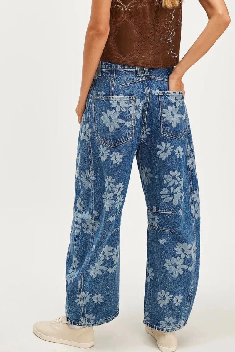 Roaming Wildflower Wide Leg Pants - Brick + Boho