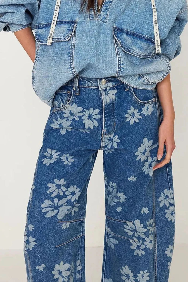 Roaming Wildflower Wide Leg Pants - Brick + Boho