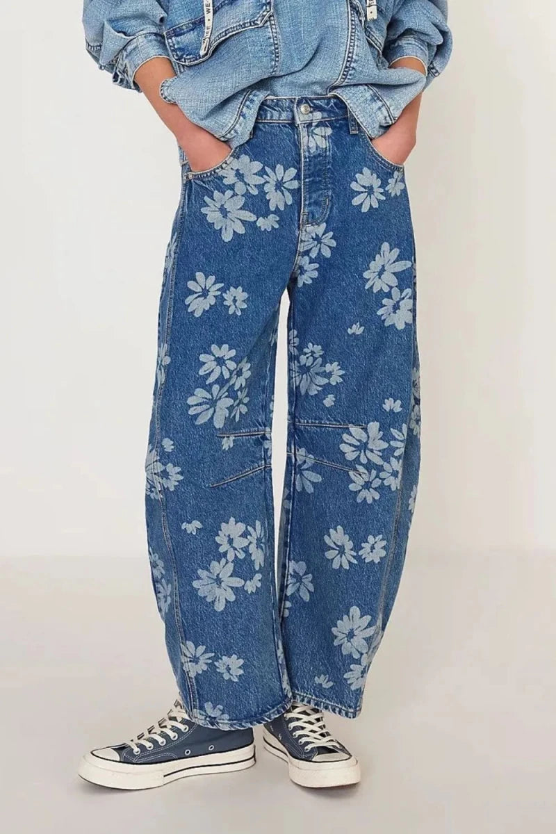 Roaming Wildflower Wide Leg Pants - Brick + Boho