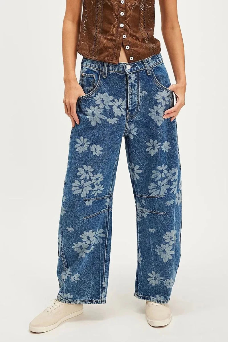 Roaming Wildflower Wide Leg Pants - Brick + Boho