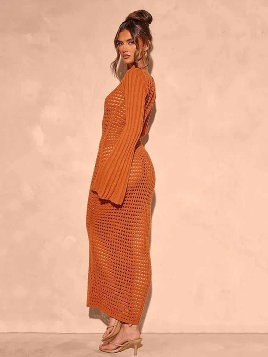 Root Embroidered Cover - Up - Brick + Boho