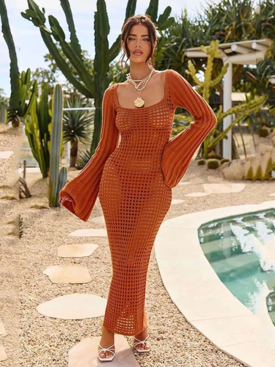 Root Embroidered Cover - Up - Brick + Boho