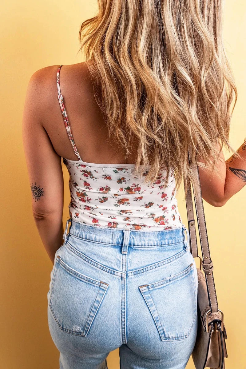 Rooted Embroidered Bodysuit - Brick + Boho