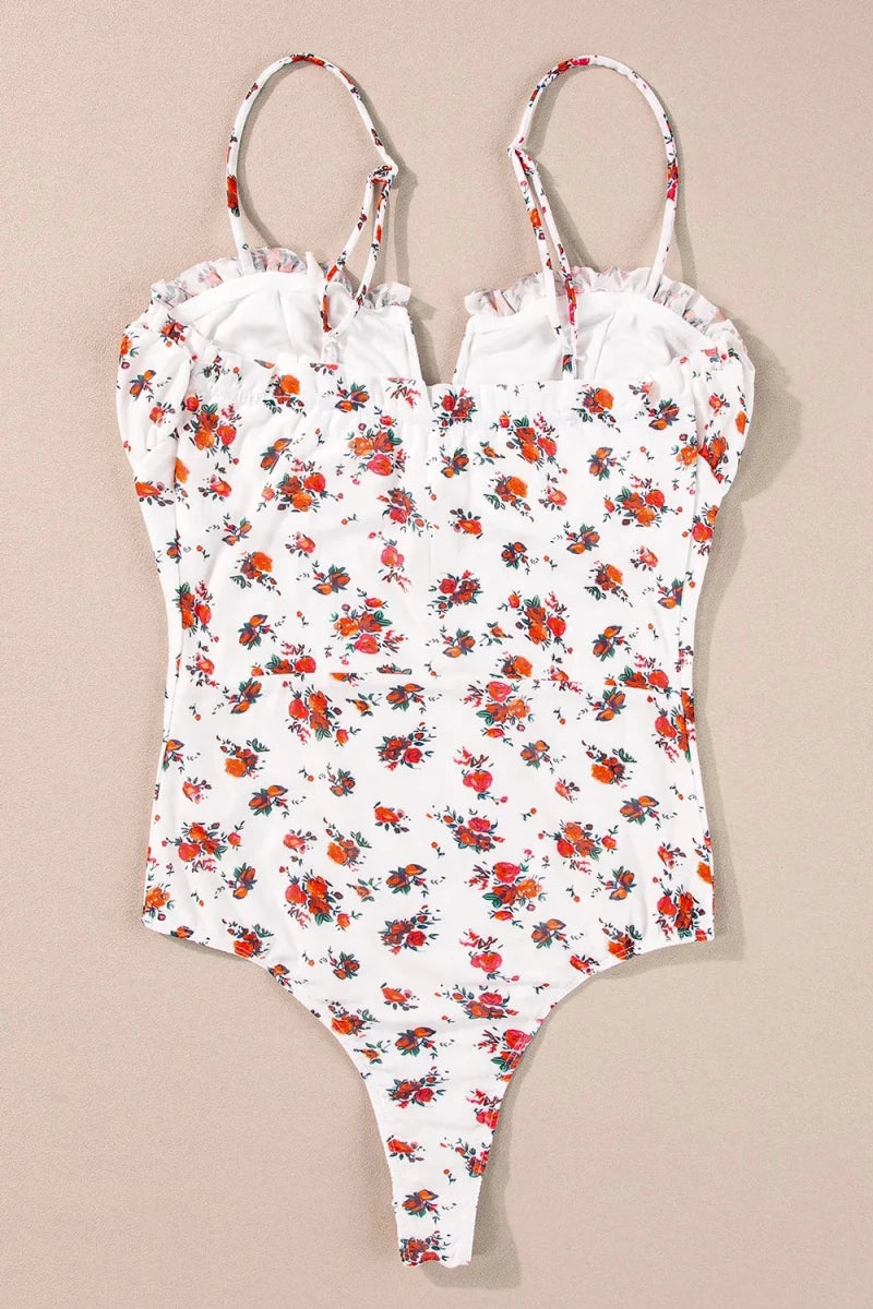 Rooted Embroidered Bodysuit - Brick + Boho