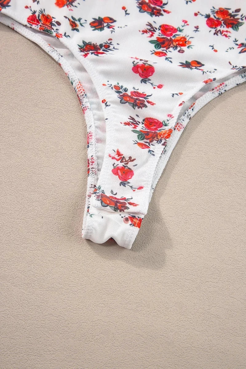 Rooted Embroidered Bodysuit - Brick + Boho