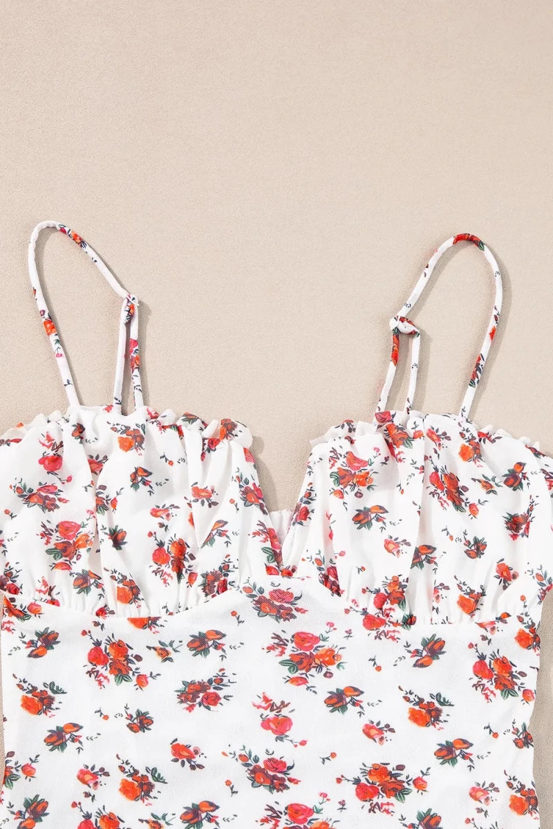 Rooted Embroidered Bodysuit - Brick + Boho