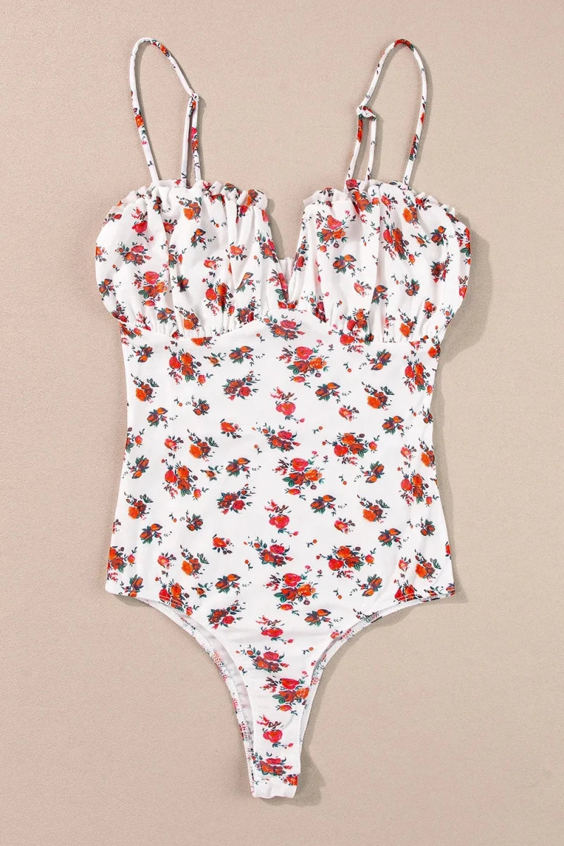 Rooted Embroidered Bodysuit - Brick + Boho