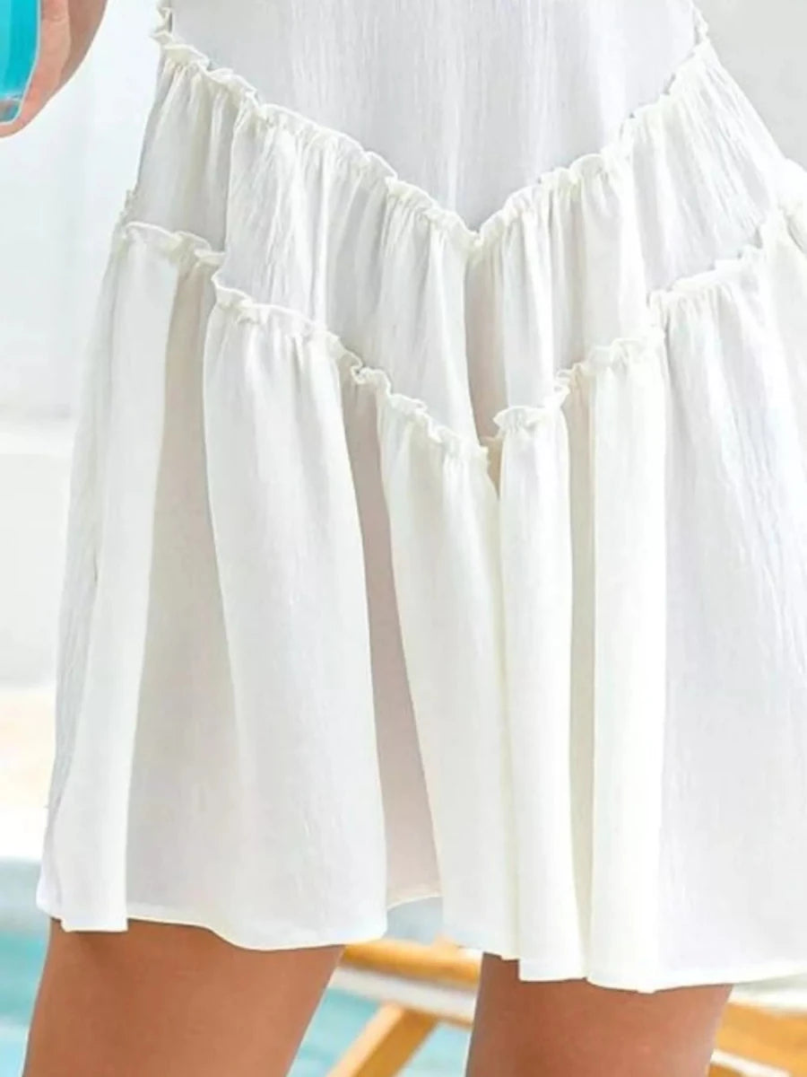 Round Neck Sleeveless Mini Dress - Brick + Boho