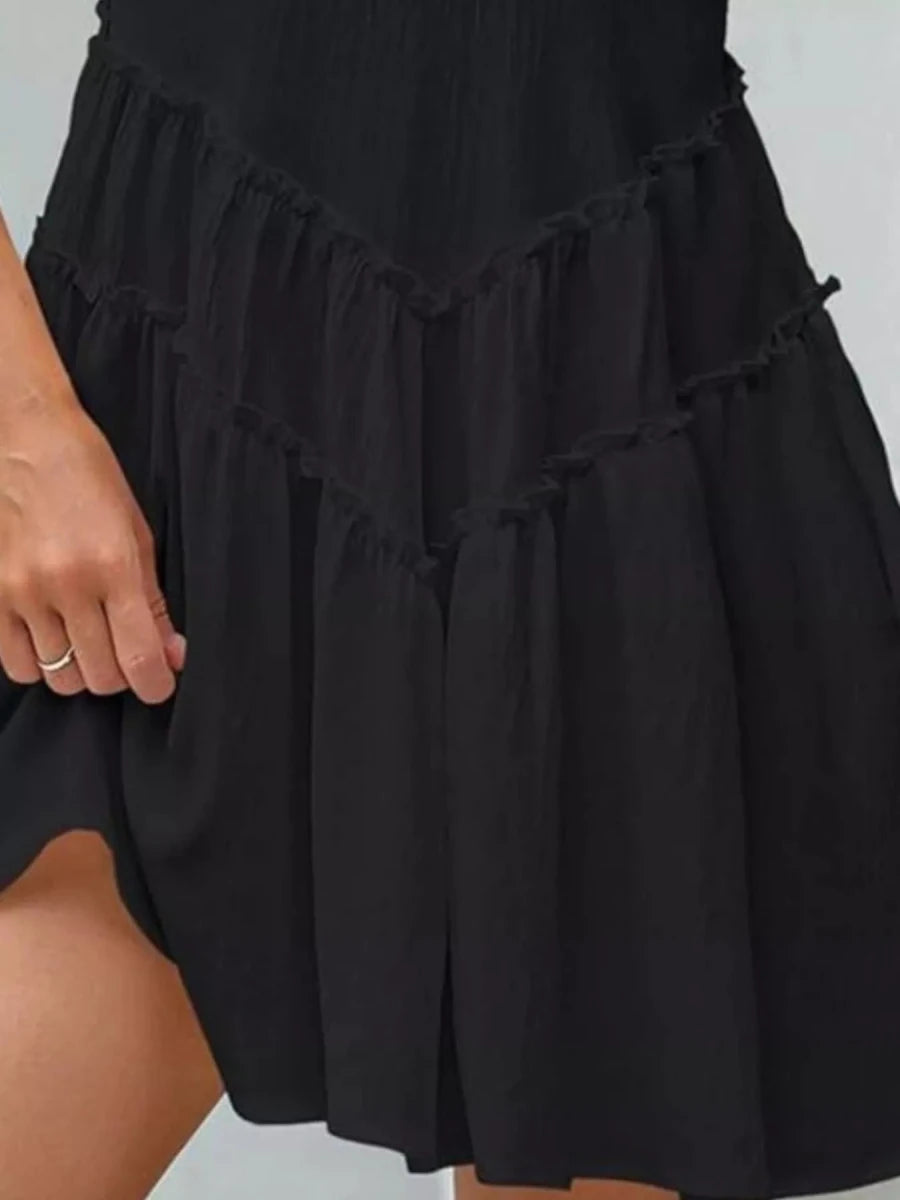 Round Neck Sleeveless Mini Dress - Brick + Boho