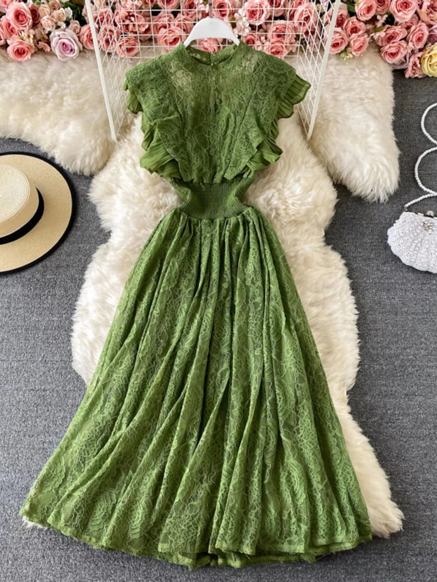 Ruffled Reverie Maxi Dress - Brick + Boho
