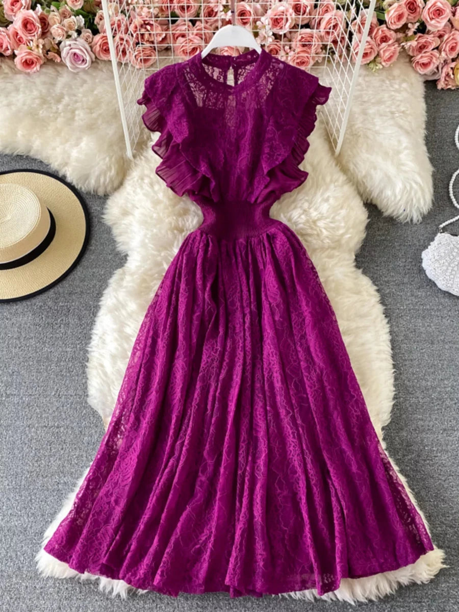 Ruffled Reverie Maxi Dress - Brick + Boho