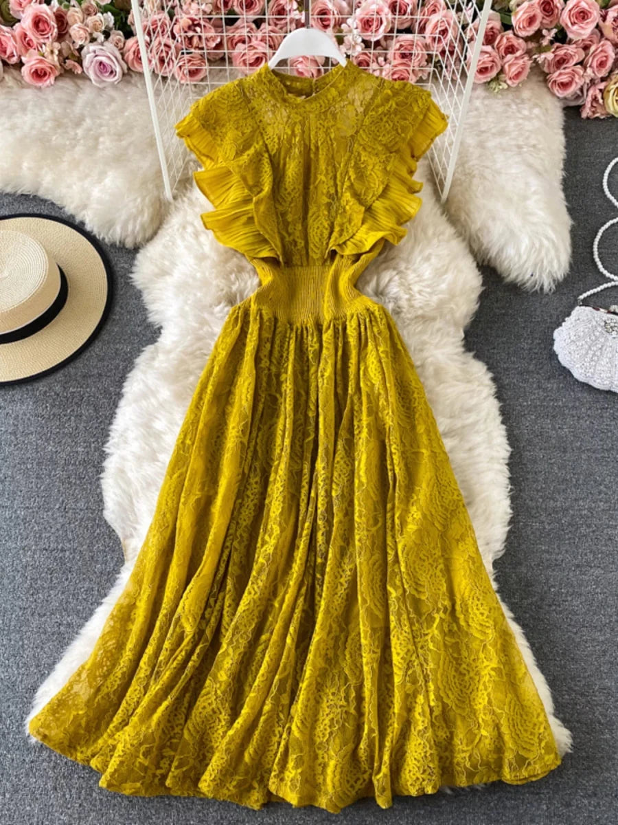 Ruffled Reverie Maxi Dress - Brick + Boho