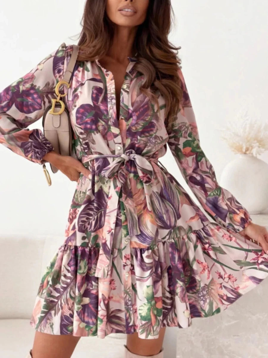 Saharan Cinch Mini Dress - Brick + Boho