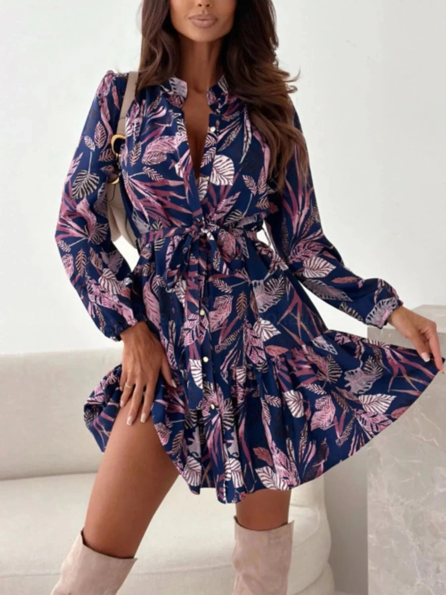 Saharan Cinch Mini Dress - Brick + Boho