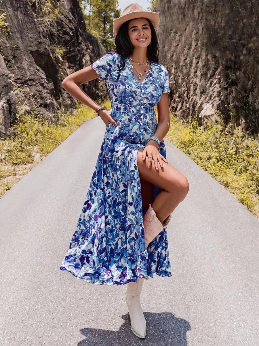 Santorini Slit Midi - Brick + Boho