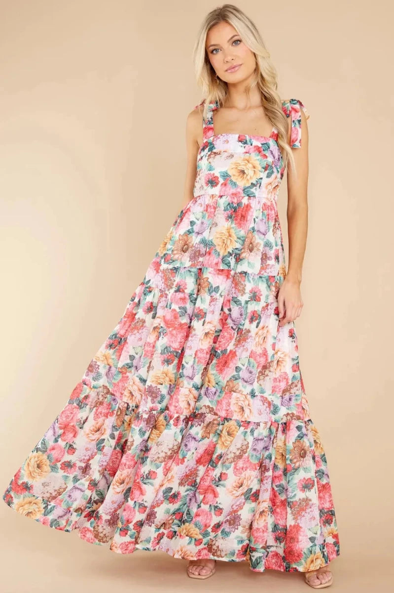 Santorini Tiered Ruffle - Brick + Boho