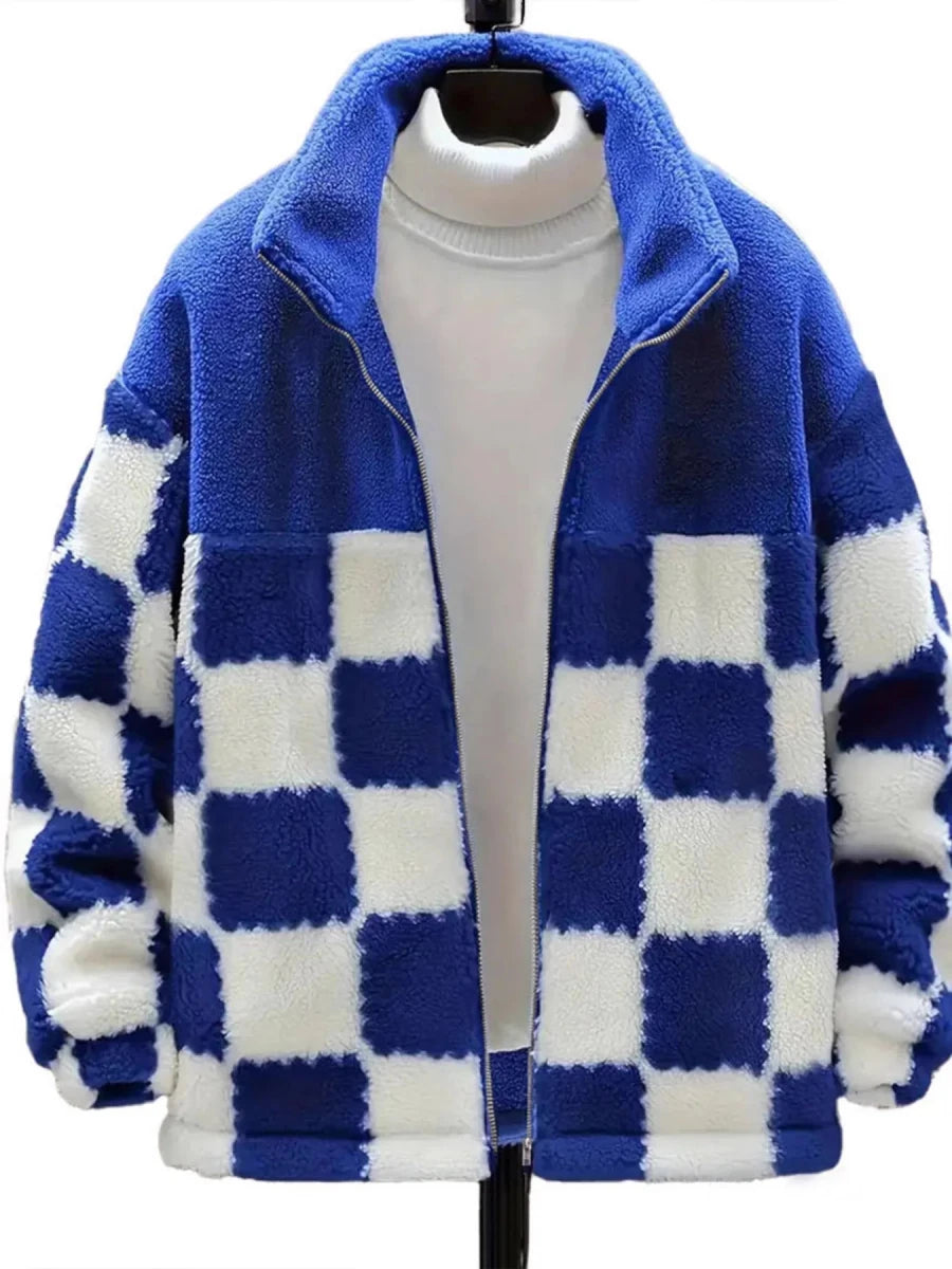 Savanna Checkered Fleece - Brick + Boho