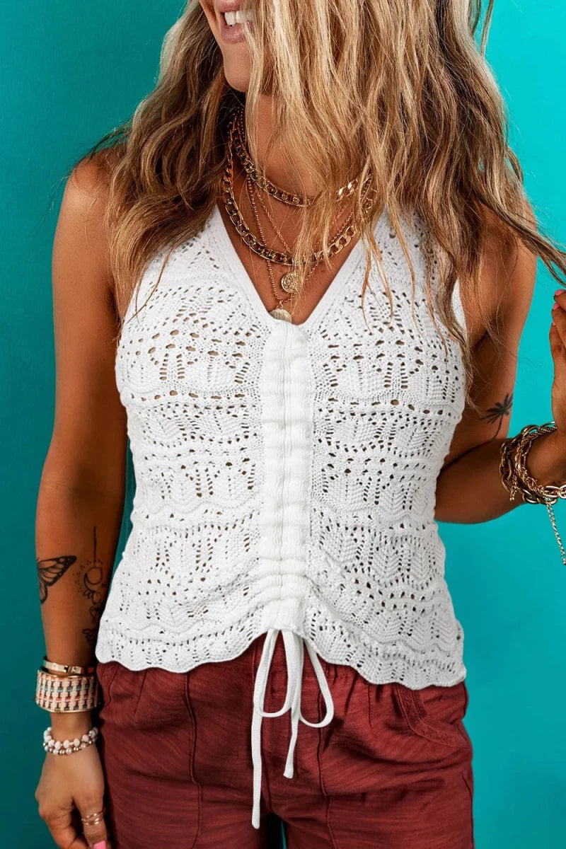 Seen Knit Tank Top - Brick + Boho