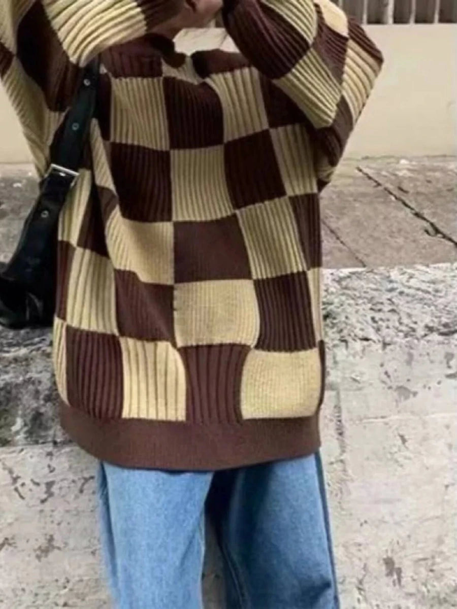 Silhouette Knit Sweater - Brick + Boho