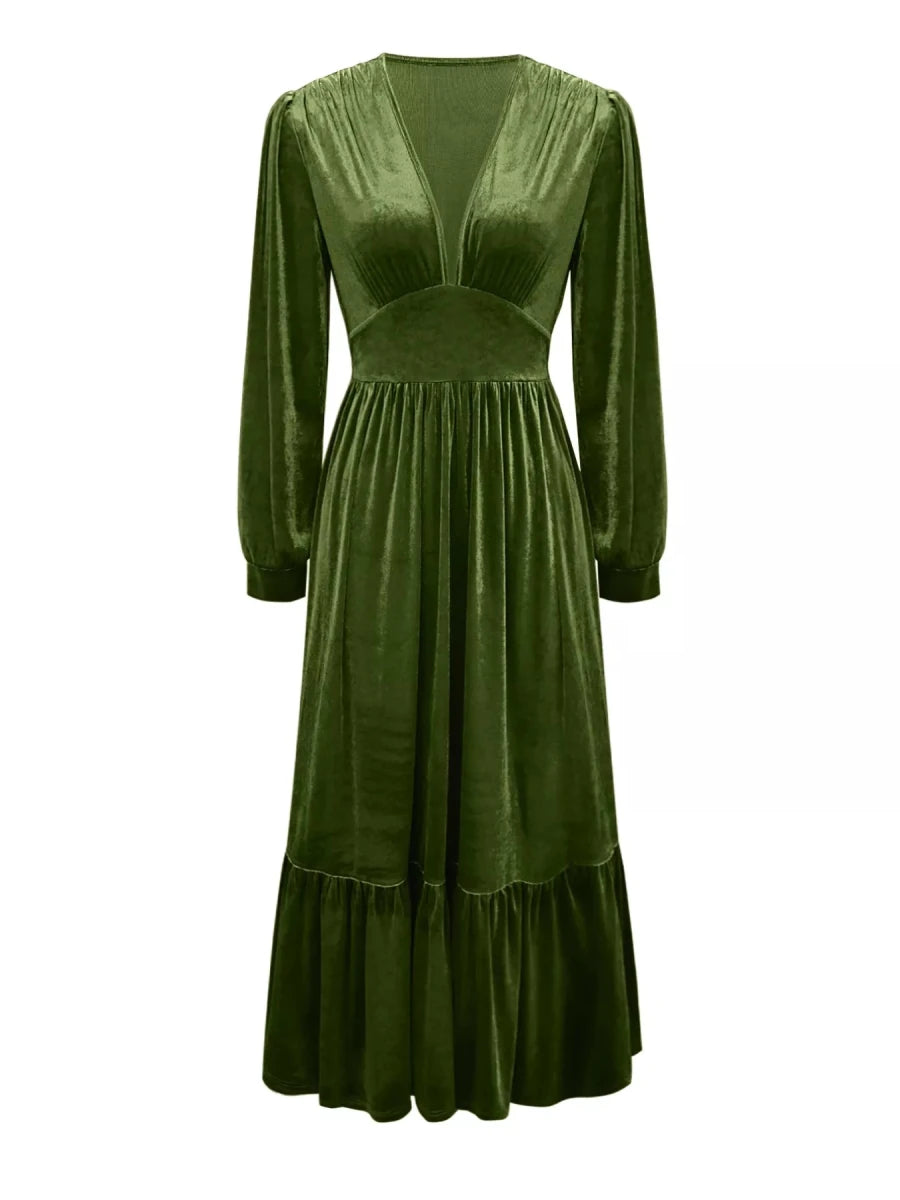 Smoldering Nights Tiered Ruffle Dress - Brick + Boho