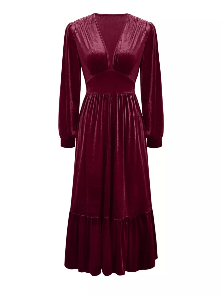 Smoldering Nights Tiered Ruffle Dress - Brick + Boho