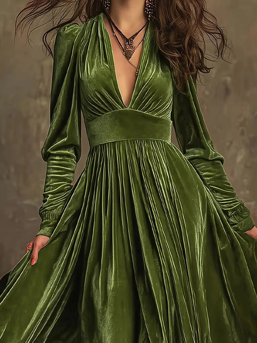 Smoldering Nights Tiered Ruffle Dress - Brick + Boho